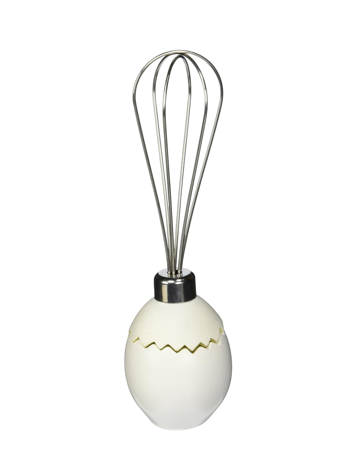K. Chanel White and Yellow Stainless-Steel Egg Whisk